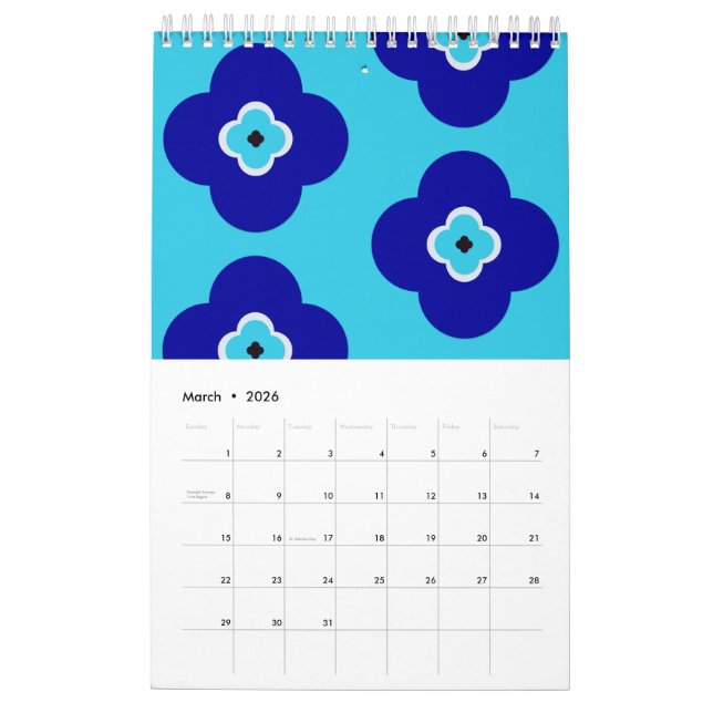 Calendário Blue Evil Eye Protective Talisman and Nazar Art (Mar 2026)