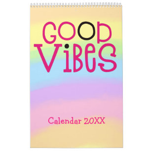 Calendário Boas Vibes - Votos Positivos Pink Rainbow 2022