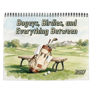 Calendário Bogeys, Birdies e Tudo Entre o Golfe Divertido