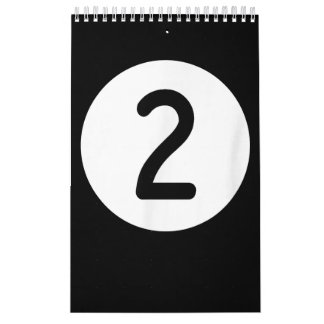 Calendário Bola Piscina Azul Número Dois Billiards Snooker