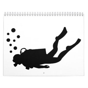 Calendário Bolhas do mergulhador de mergulhador