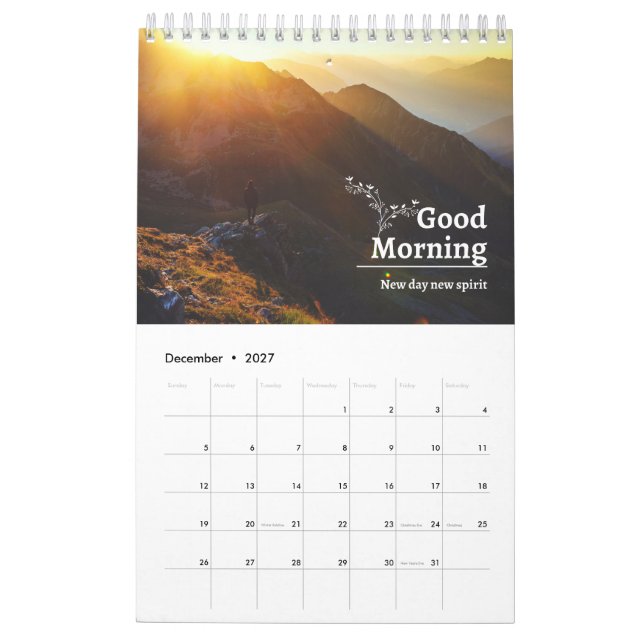 Calendário Bom dia natureza (Dez 2027)
