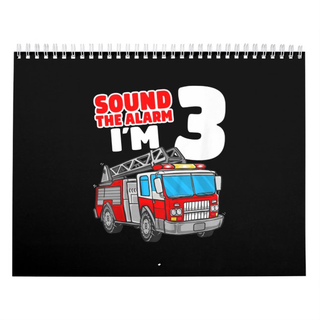 Calendário Bombeiro aniversário de 3 anos (Capa)
