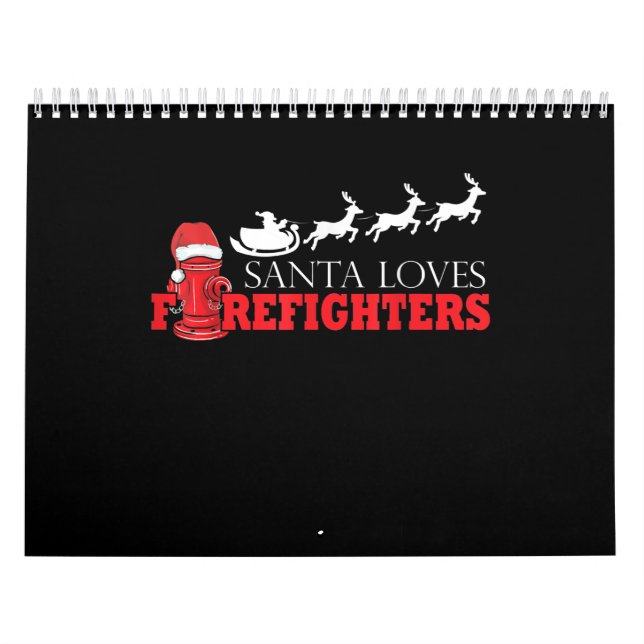 Calendário Bombeiro Presente de Natal Homem de Fogo (Capa)