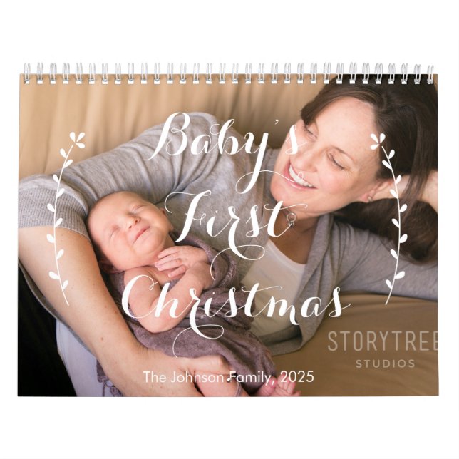 Calendário Bonito 2025 Bebês Primeiro Natal (Capa)