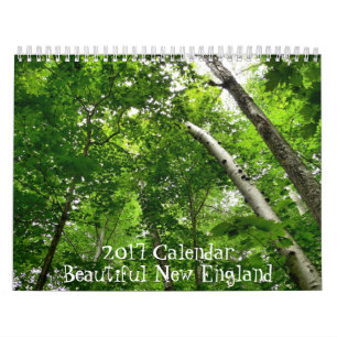 Calendário bonito de 2017 Nova Inglaterra