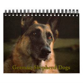 Calendário bonito do cão de german shepherd