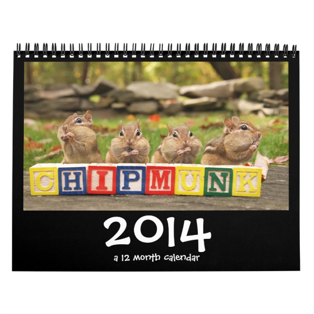 Calendário bonito louco dos Chipmunks 2014 (Capa)