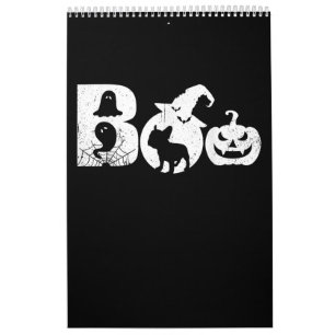 Calendário Boo Halloween Costume French Bulldog Gifts