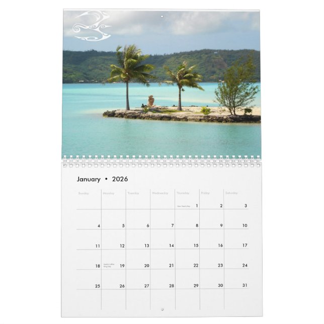 Calendário Bora Bora 2011 (Jan 2026)