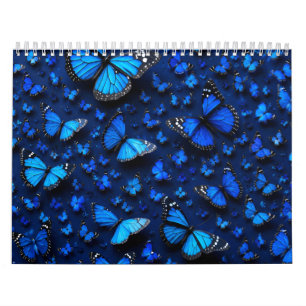Calendário borboleta azul