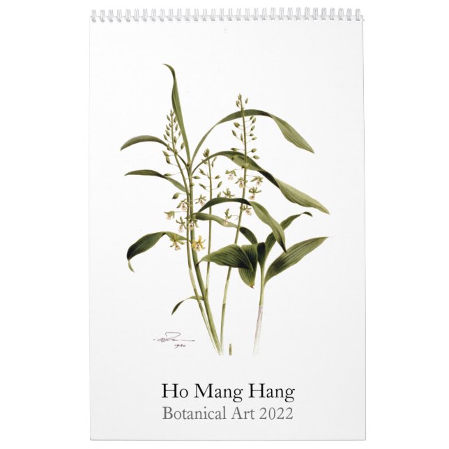 Calendário Botanical watercolors calendar Mang Hang Ho, 2022 (Capa)