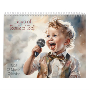 Calendário Boys of Rock and Roll 2025 Calendar 12 Meses