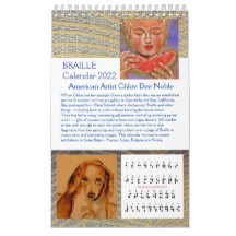 Braille 2022 por Chloe Dee Noble - Calendar