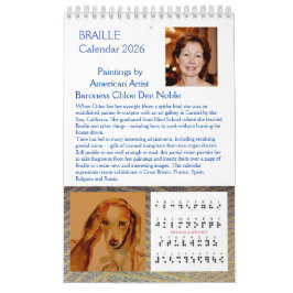 Calendário Braille 2026 por Chloe Dee Noble - Calendar