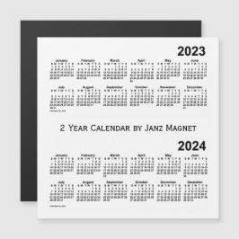 Calendário branco 2 anos 2023-2024 por Janz Magnet