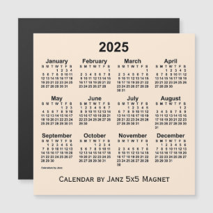 Calendário branco antigo de 2025 por Imagem 5x5 d