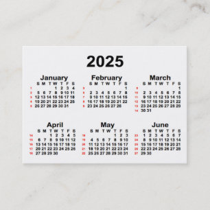 Calendário branco de 52 semanas 2025 por Cartões