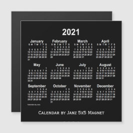 Calendário branco Neon 2021 do Imagro 5x5 de Janz