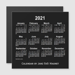 Calendário branco Neon 2021 do Imagro 5x5 de Janz