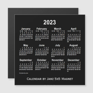 Calendário branco Neon 2023 do Imagro 5x5 de janei