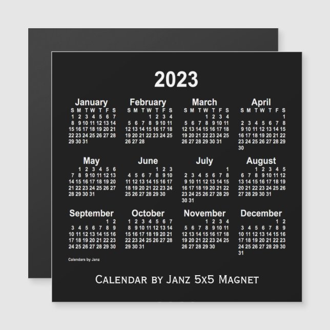 Calendário branco Neon 2023 do Imagro 5x5 de janei (Frente/Verso)