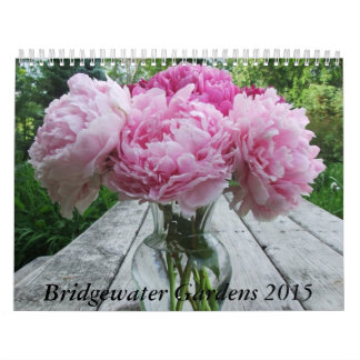 Calendário Bridgewater jardina peônias 2015 flores do