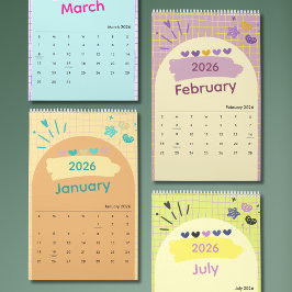 Calendário Bright & Cheerful Aesthetic Calendar