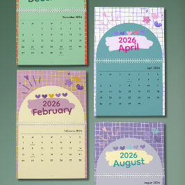 Calendário Bright & Cheerful Aesthetic Calendar