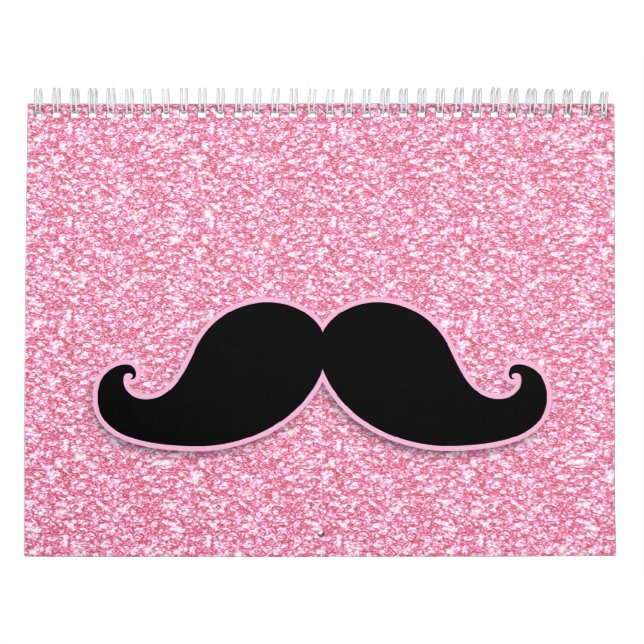 CALENDÁRIO BRILHO PRETO FEMININO DO ROSA DO BIGODE IMPRESSO (Capa)