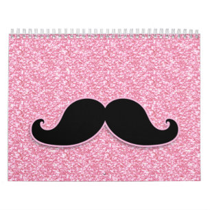 CALENDÁRIO BRILHO PRETO FEMININO DO ROSA DO BIGODE IMPRESSO