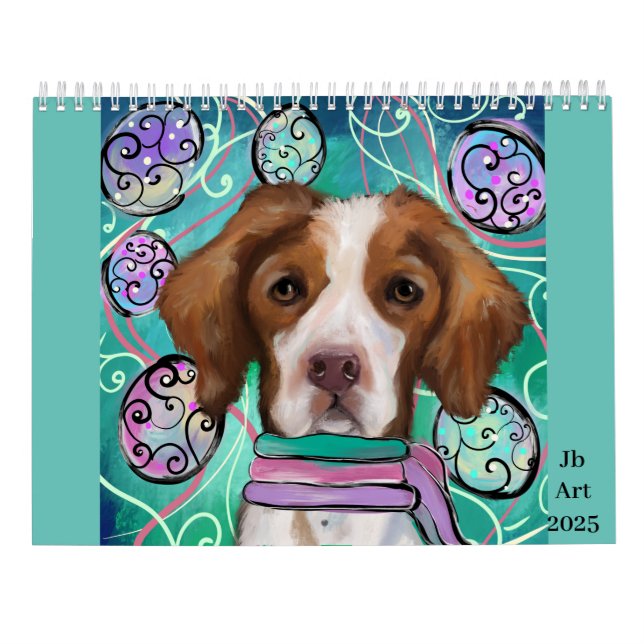 Calendário Brittany Spaniel (Verso)