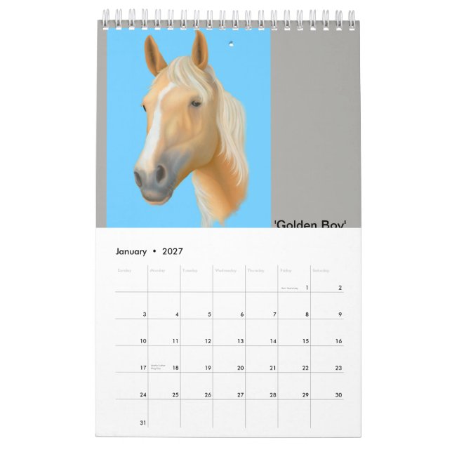 Calendário Bruce L. Carter Ilustração (Jan 2027)