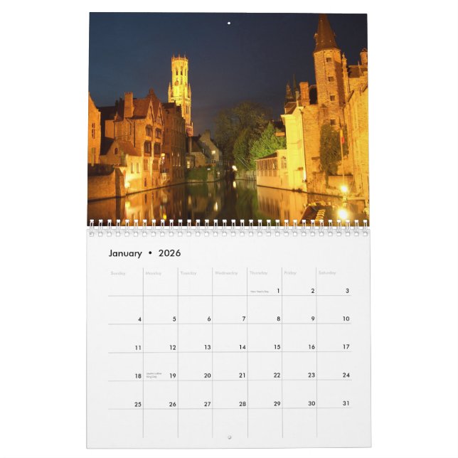 Calendário Bruges (Bruges), Bélgica (Jan 2026)