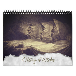 Calendário Bruxas Históricas Vintage