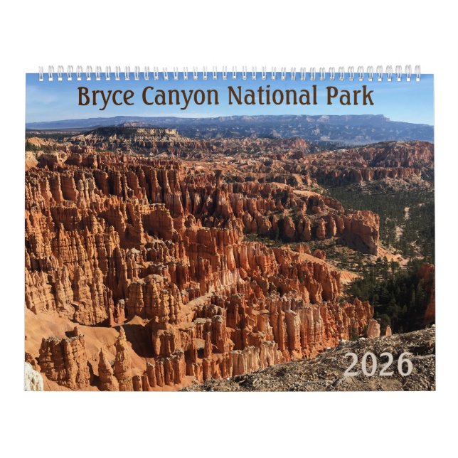 Calendário Bryce Canyon 2026 Photographic 12-Month Calendar (Capa)