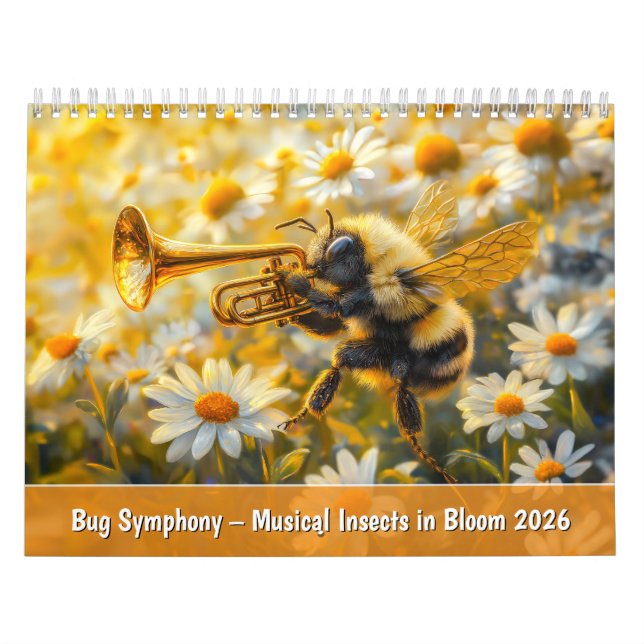 Calendário Bug Symphony – Musical Insects in Bloom 2026 (Capa)