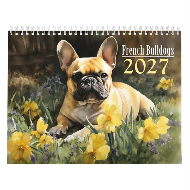 Calendário Bulldogue Francês 2027 (Capa)