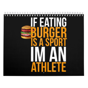 Calendário Burger Hamburger CHURRASCO Humor Engraçado Pun Ide