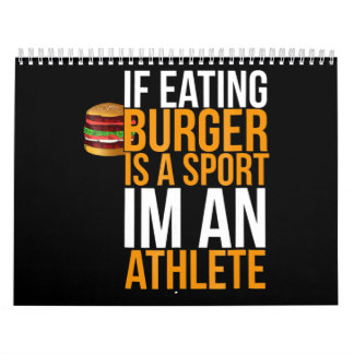 Calendário Burger Hamburger CHURRASCO Humor Engraçado Pun Ide