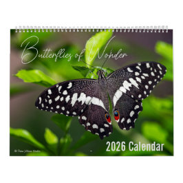 Calendário Butterflies of Wonder 2026 Nature Calendar