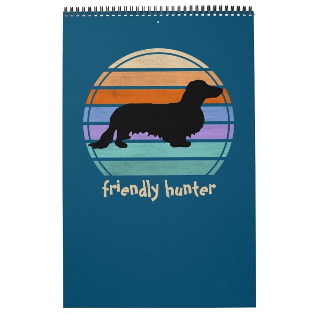 Calendário Cabelo Longo Dachshund - Silhouette 1 (Capa)