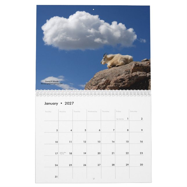 Calendário Cabras do Mt em Mt Evans, Colorado (Jan 2027)