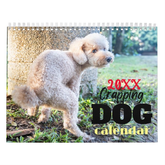 Calendário Cachorro Engraçado de Presente (Capa)