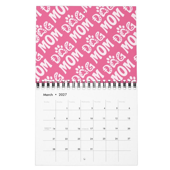 Calendário Cachorro Mãe (Mar 2027)
