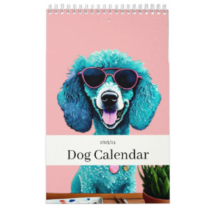 Calendário Cachorro Rosa Girly