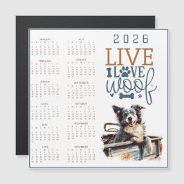 Calendário Cachorro Viva Amor Woof