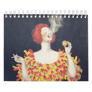 Calendário Cachou Lajaunie do poster vintage