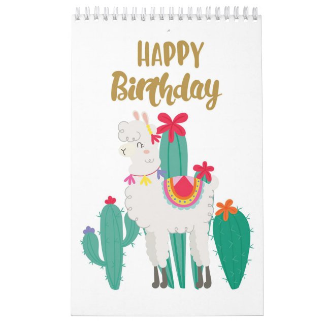 Calendário Cactus Happy Birthday (Capa)