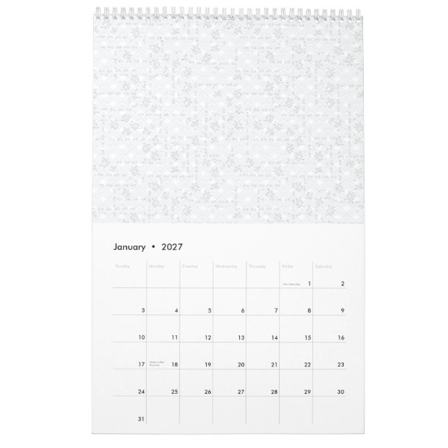 Calendário Caderno Minimalista Executivo para Espaço de Traba (Jan 2027)